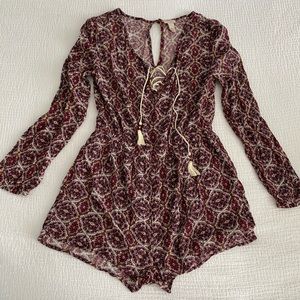 Cape Juby. Long sleeve romper. Size XS